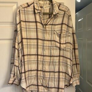 We The Free Plaid Button Down L